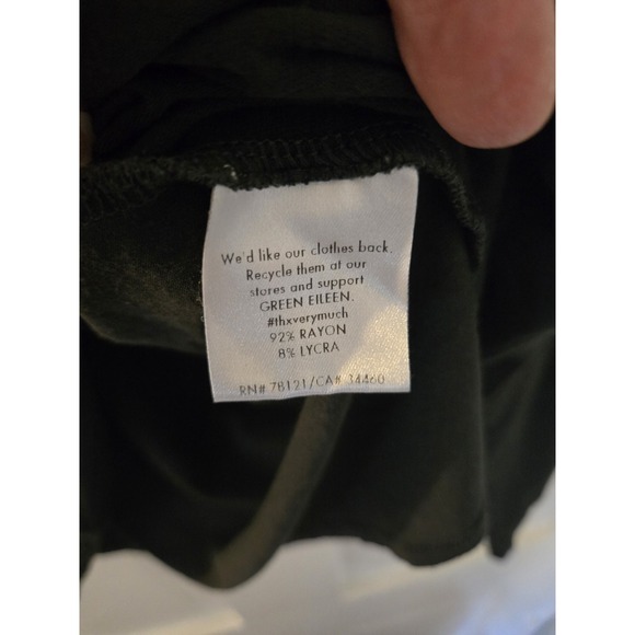 Eileen Fisher Stretch Rayon Black Mock Neck Long Sleeve Made In USA XL - Picture 6 of 10